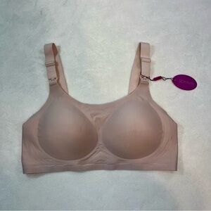 AvidLove Womens Size XL Baby Pink Wireless Nursing Bra NWT Adjustable Strap